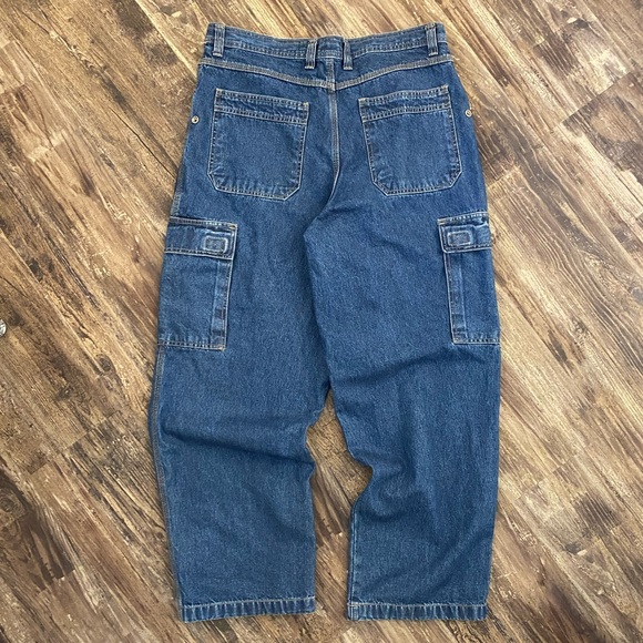 Vintage 1990s Cyber Grunge Baggy Leg Jeans Size 36x30 - Picture 2 of 8